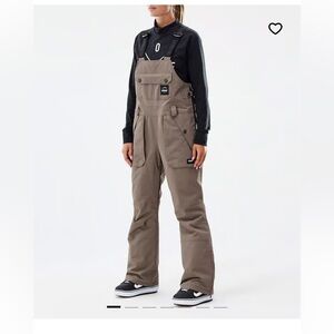 DOPE Women's Ski Snowboard Bibs in Walnut